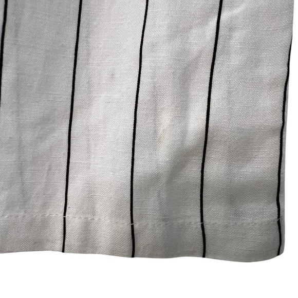 Billabong Paperbag Linen Stripe Beach Pants White Black Small NWT Casual Travel - Picture 8 of 8